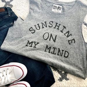 “Sunshine On My Mind” Gray Tank Top